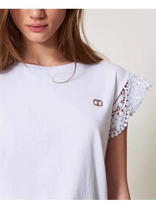 t-shirt woman white TWINSET | TT2411/00001
